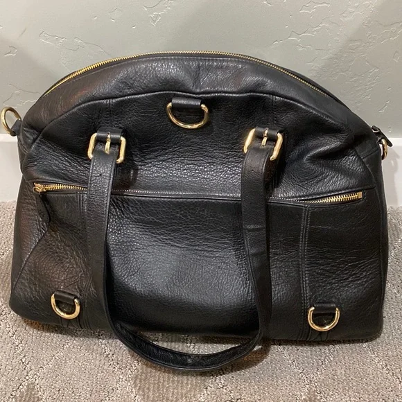 Lily Jade Rosie Black leather baby diaper bag purse. Excllt condition. - Picture 2 of 9